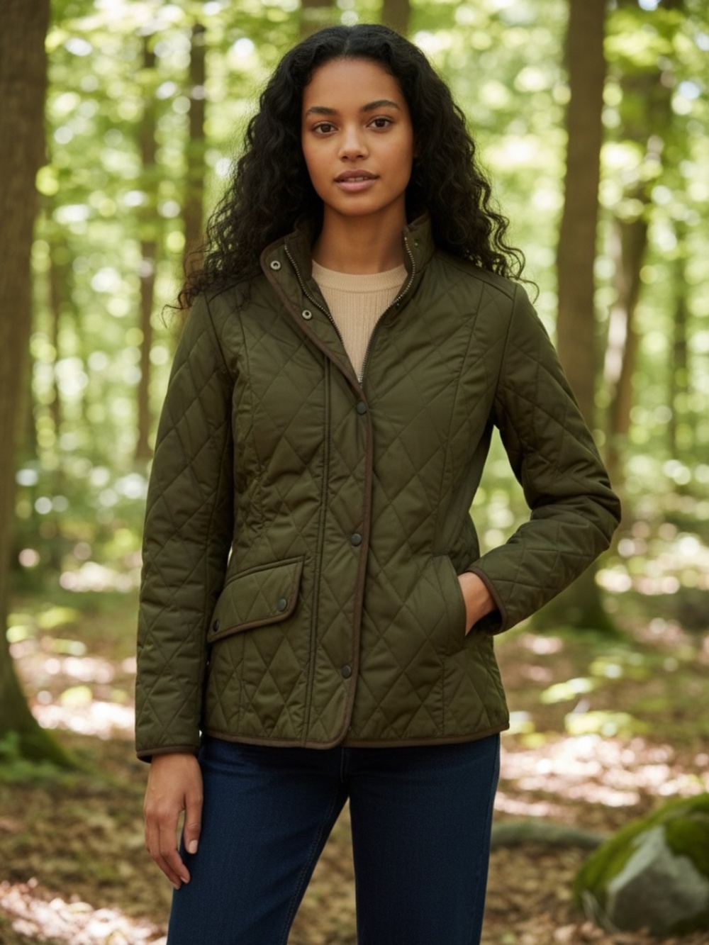 Barbour Brown Quilted Jacket Cavalry Polarquilt 4
